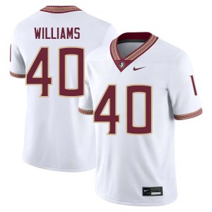 Amaree Williams Florida State Men's #40 NCAA College Football Jerseys - White 677591-395