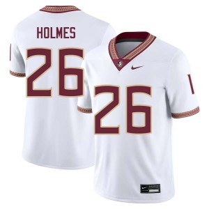 Caziah Holmes Florida State Seminoles #26 Mens NCAA College Football Jerseys - White 213018-231