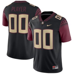 Custom FSU Mens Official #00 College Football Jerseys - Black 187713-781