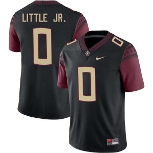 Earl Little Jr. Seminoles Men's College Football Alumni #0 Jerseys - Black 977178-593