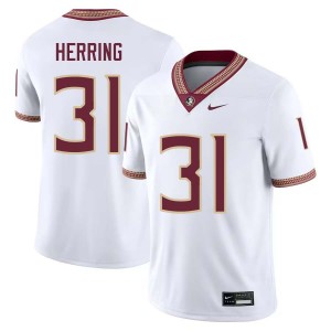Elijah Herring Noles #31 College Football Official Mens Jerseys - White 401342-790