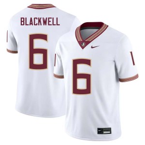 Gavin Blackwell FSU Men Embroidery College Football #6 Jersey - White 345775-263