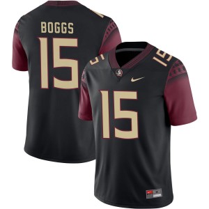 Jayvan Boggs FSU Mens #15 College Football Replica Jerseys - Black 989210-494