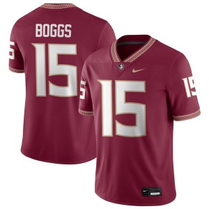 Jayvan Boggs FSU Men #15 College Football Embroidery Jerseys - Garnet 901552-716