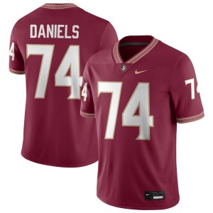 Jonathan Daniels Seminoles College Football #74 Men Official Jerseys - Garnet 670502-809