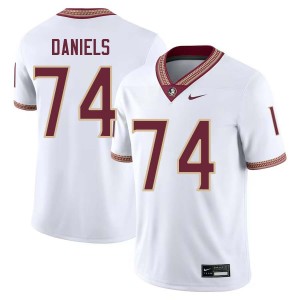 Jonathan Daniels Noles #74 College Football Men's Player Jersey - White 362396-453