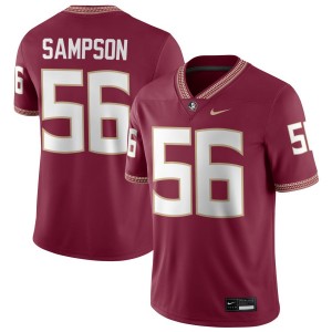 KJ Sampson Florida State Seminoles Embroidery #56 Mens College Football Jerseys - Garnet 452277-688