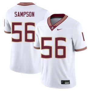 KJ Sampson Florida State Seminoles #56 Replica College Football Men Jerseys - White 823055-547