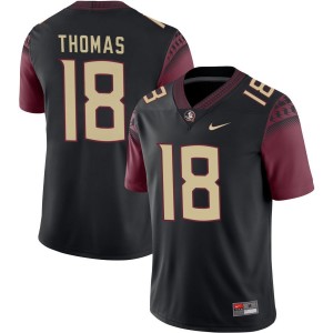 Landen Thomas FSU Seminoles Mens 2025 College Football #18 Jerseys - Black 395041-631