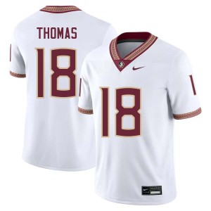 Landen Thomas FSU Seminoles Limited #18 College Football Mens Jerseys - White 133358-178