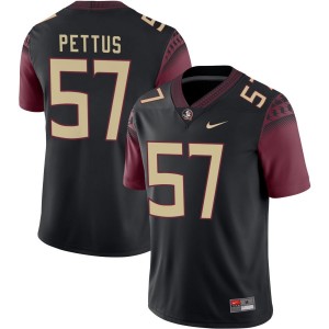 Micah Pettus Florida State Seminoles Official College Football #57 Men's Jerseys - Black 272416-854