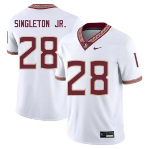 Samuel Singleton Jr. Noles University College Football #28 Mens Jersey - White 462241-460