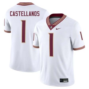 Tommy Castellanos Florida State #1 Mens Alumni College Football Jerseys - White 550238-400