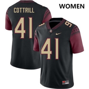 AJ Cottrill Noles College Football #41 Women's Replica Jerseys - Black 127462-407