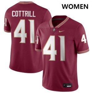 AJ Cottrill FSU College Football #41 Women Alumni Jersey - Garnet 294484-637