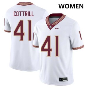 AJ Cottrill FSU Seminoles #41 Women High School College Football Jersey - White 406734-669