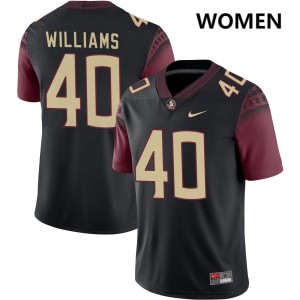 Amaree Williams Florida State Women's #40 Embroidery College Football Jersey - Black 808985-293