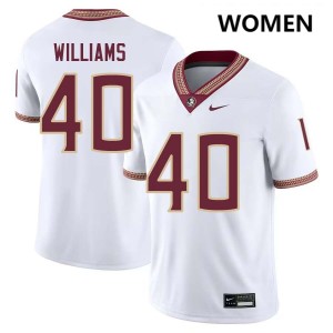 Amaree Williams Florida State College Football Women's #40 2025-26 Jerseys - White 675865-603
