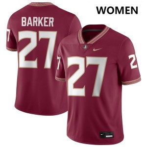 Ashlynd Barker Florida State #27 Womens College Football Embroidery Jersey - Garnet 897159-125