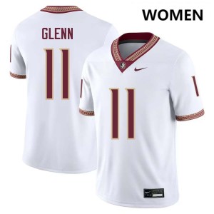 Brock Glenn FSU Seminoles College Football High School #11 Women Jerseys - White 610717-600