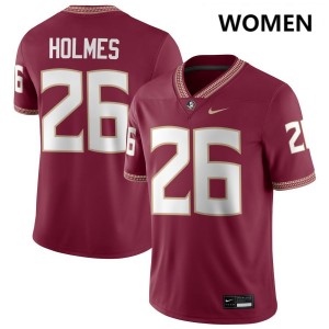 Caziah Holmes Florida State Seminoles #26 College Football University Women's Jerseys - Garnet 240113-136
