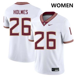 Caziah Holmes FSU Women's #26 College Football Official Jerseys - White 724822-532