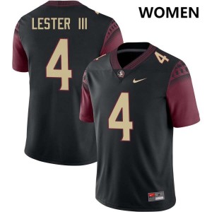 Charles Lester III FSU College Football Women's #4 Alumni Jerseys - Black 358515-973