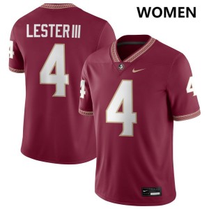 Charles Lester III Florida State Seminoles Limited #4 Women College Football Jersey - Garnet 593275-433