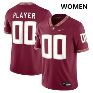 Custom Florida State Seminoles College Football Women #00 2025-26 Jerseys - Garnet 562199-647
