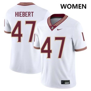 Donny Hiebert FSU Women's #47 College Football Stitched Jerseys - White 669380-958