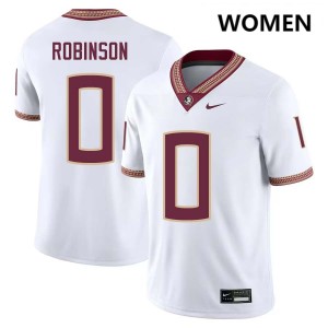 Duce Robinson Noles #0 College Football Women's Limited Jersey - White 217514-313