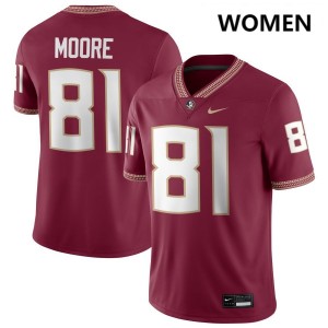 Elijah Moore FSU Womens College Football #81 NCAA Jerseys - Garnet 199224-729