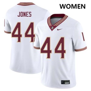 Jaden Jones FSU Seminoles Official College Football Women's #44 Jerseys - White 535636-923