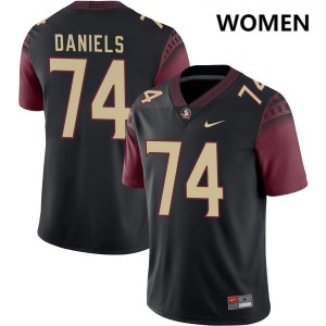 Jonathan Daniels FSU Seminoles Women's #74 College Football Official Jersey - Black 998363-786