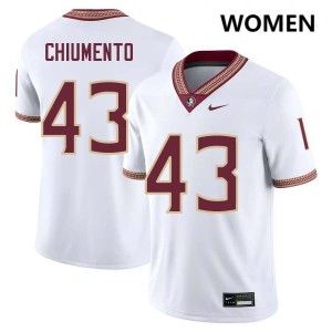 Mac Chiumento Florida State Limited College Football #43 Women's Jersey - White 422646-290
