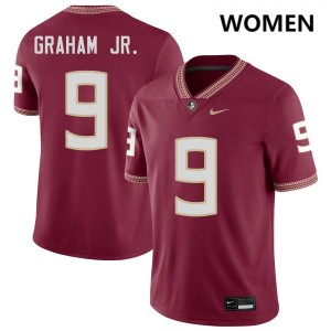 Omar Graham Jr. FSU Seminoles Women College Football Limited #9 Jersey - Garnet 934411-765