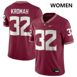 Ousmane Kromah Noles College Football Alumni #32 Women's Jerseys - Garnet 141280-891