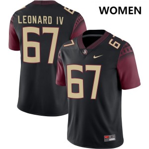 Richie Leonard IV Florida State Seminoles #67 Womens Player College Football Jersey - Black 407079-357