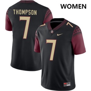 Stefon Thompson FSU #7 College Football Womens Embroidery Jerseys - Black 859305-185