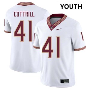 AJ Cottrill Seminoles #41 College Football Youth Player Jersey - White 286690-604