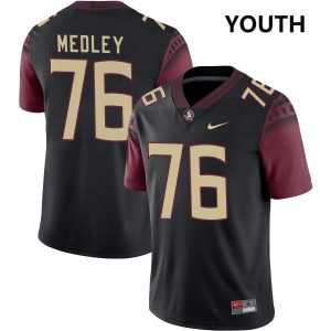 Adrian Medley Florida State Seminoles College Football Player Youth #76 Jerseys - Black 343719-718