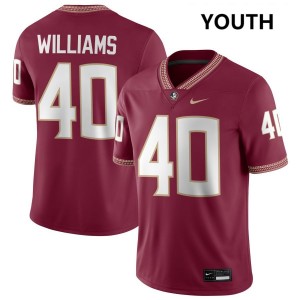 Amaree Williams Seminoles Youth Alumni College Football #40 Jersey - Garnet 716580-949