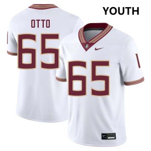 Andre Otto FSU College Football Stitched Youth #65 Jerseys - White 635408-811