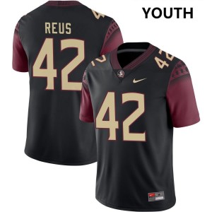 Brunno Reus Florida State Seminoles #42 Youth College Football 2025 Jerseys - Black 471787-137