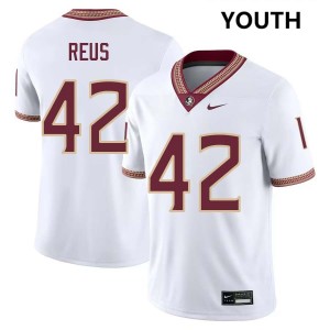 Brunno Reus Florida State Seminoles College Football Alumni #42 Youth Jerseys - White 955174-951