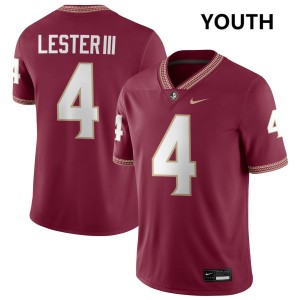 Charles Lester III Seminoles Youth #4 Alumni College Football Jersey - Garnet 166369-900