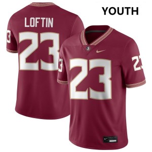 Chase Loftin Seminoles #23 NCAA College Football Youth Jersey - Garnet 939489-551