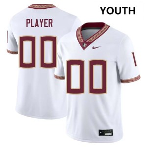 Custom Noles Youth #00 College Football Alumni Jerseys - White 376659-626