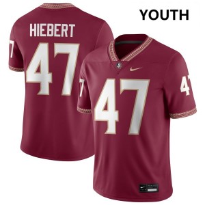 Donny Hiebert FSU Youth College Football Embroidery #47 Jersey - Garnet 826223-356