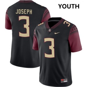 Edwin Joseph Seminoles College Football Youth #3 Alumni Jerseys - Black 220928-704